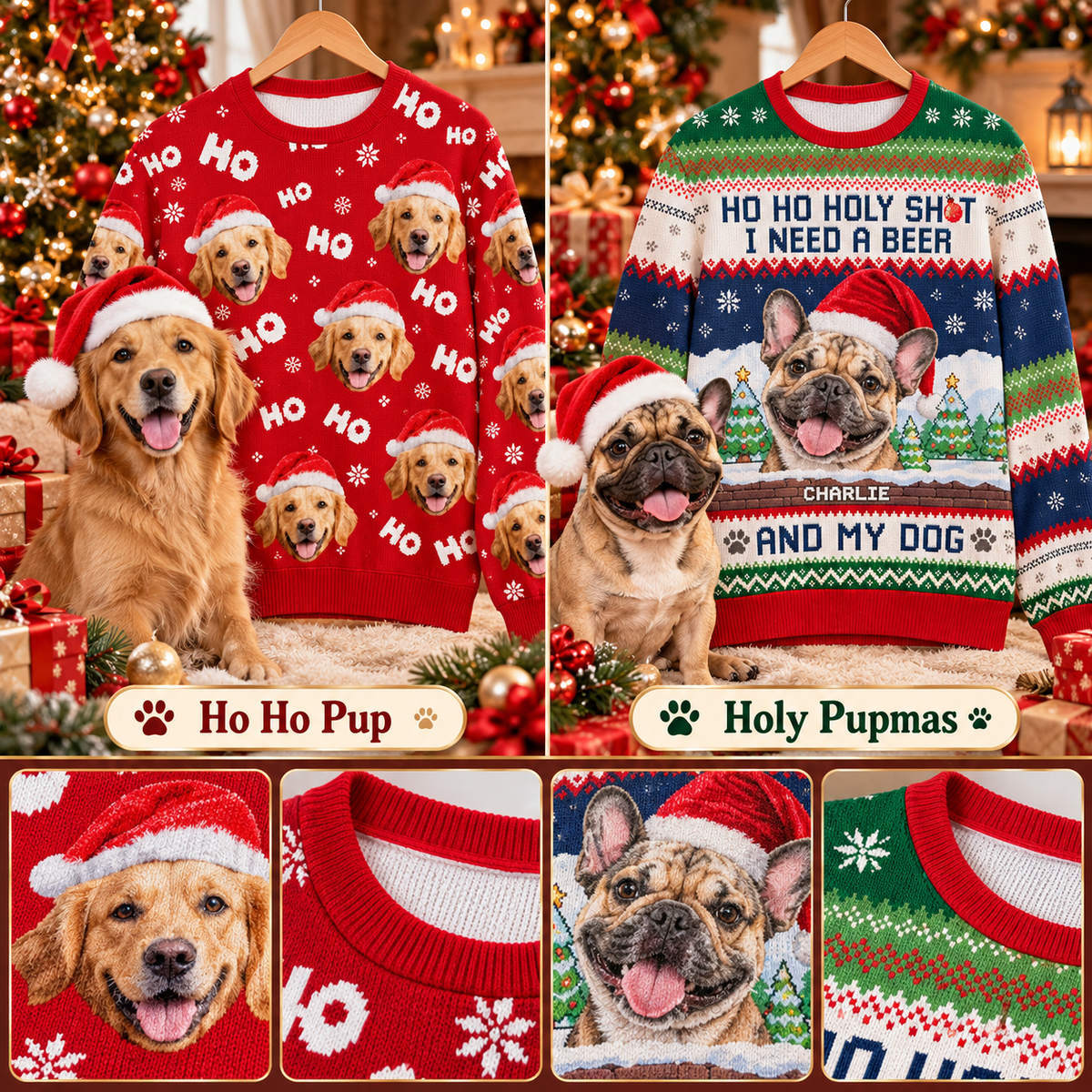 π Santa Pawsβ’ Custom Christmas Sweater