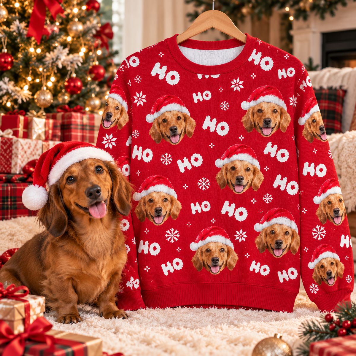 🎄 Santa Paws™ Custom Christmas Sweater