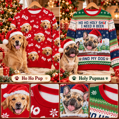 🎄 Santa Paws™ Custom Christmas Sweater